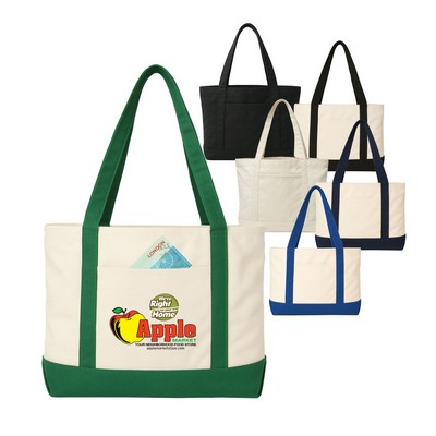 14 Oz. Poly-Cotton Canvas Tote Bag