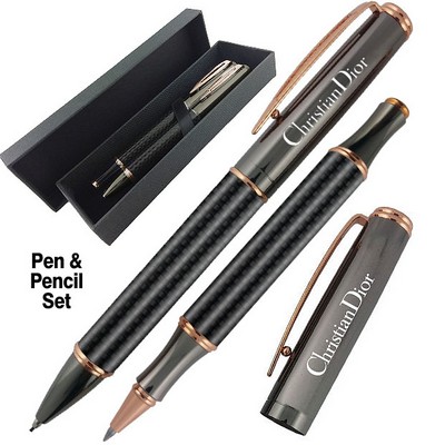 CC Executive Pen & Pencil Set; Ballpoint Pen, Pencil & Gift Box
