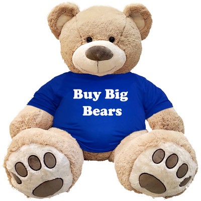 59" Stuffed Beige Bear